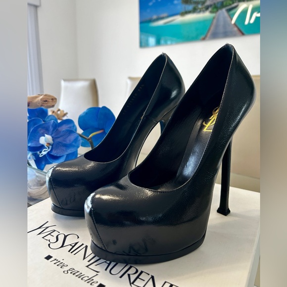 YVES SAINT LAURENT VERNIGOLF NERO PLATFORM - Picture 3 of 7